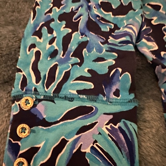 Lilly classic Navy Dress with teal and purple - Picture 5 of 5